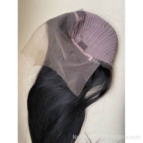 LSY Hair 13X4 13X6 Hd Transparent Swiss Lace Front Wigs Long Human Hair Glueless Brazilian Straight 100% Virgin Hd Full Lace Wig